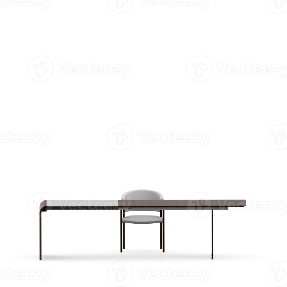 Isometric Table set front 3D render png