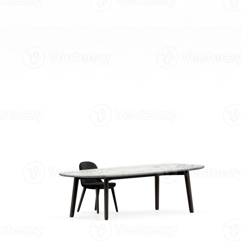 Isometric Table set front 3D render png