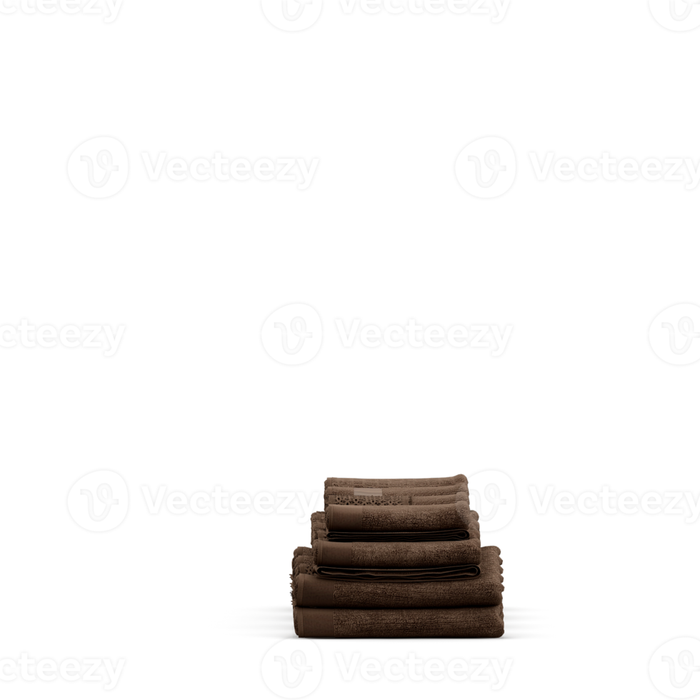 Isometric towels 3D isolated render png