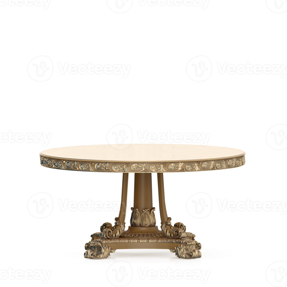 Isometric Table set front 3D render png
