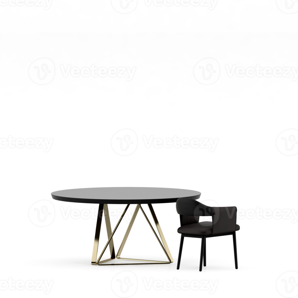 Isometric Table set Top 3D render png