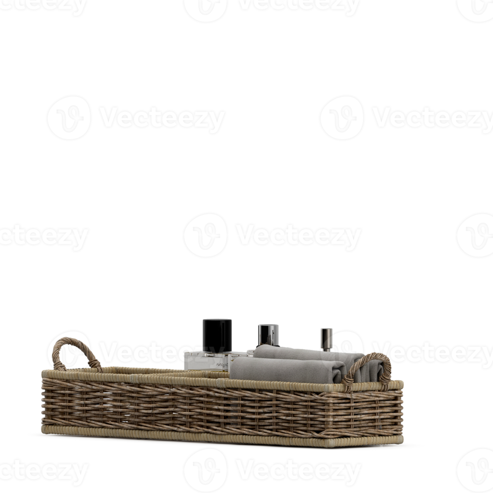 Isometric towels 3D isolated render png
