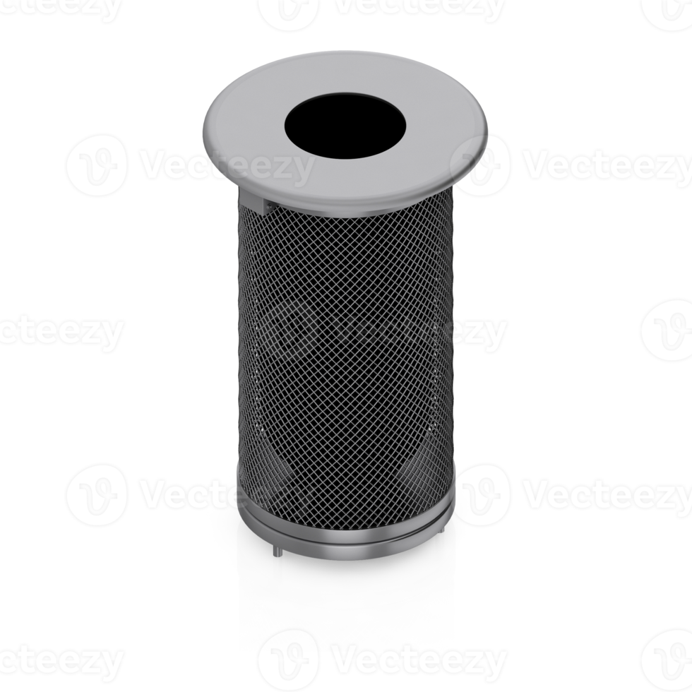 Isometric Trash Cans 3D Render png