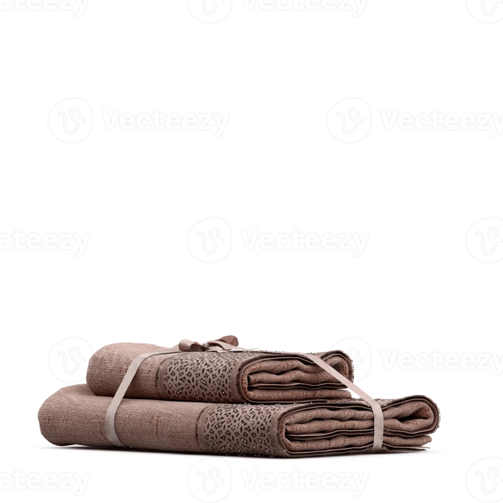 Isometric towels 3D isolated render png