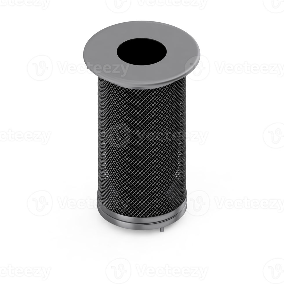 Isometric Trash Cans 3D Render png