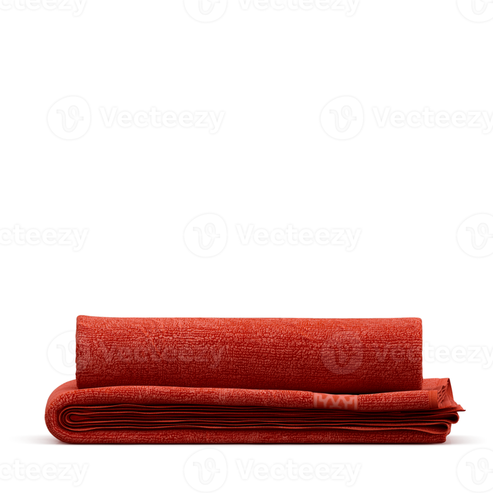Isometric towels 3D isolated render png