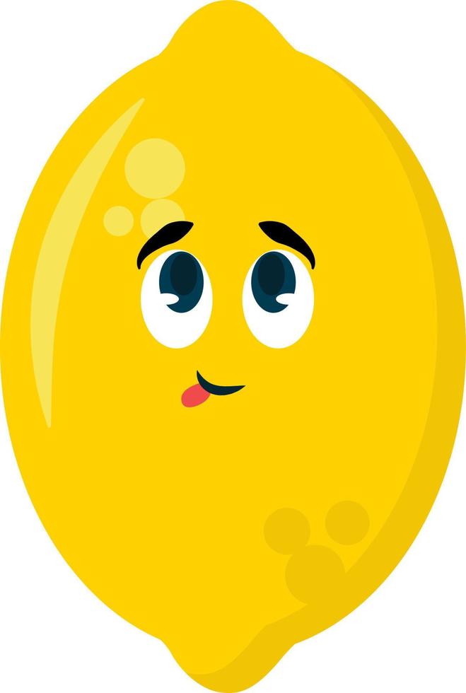 Cute lemon, illustration, vector on white background.