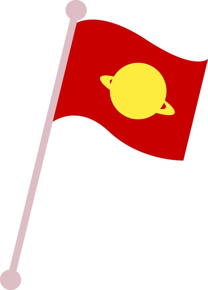 bandera espacial, ilustración, vector sobre fondo blanco.