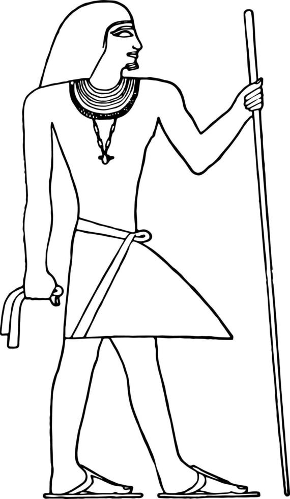 Egyptian Man's Costume, vintage illustration. 13847007 Vector Art at  Vecteezy