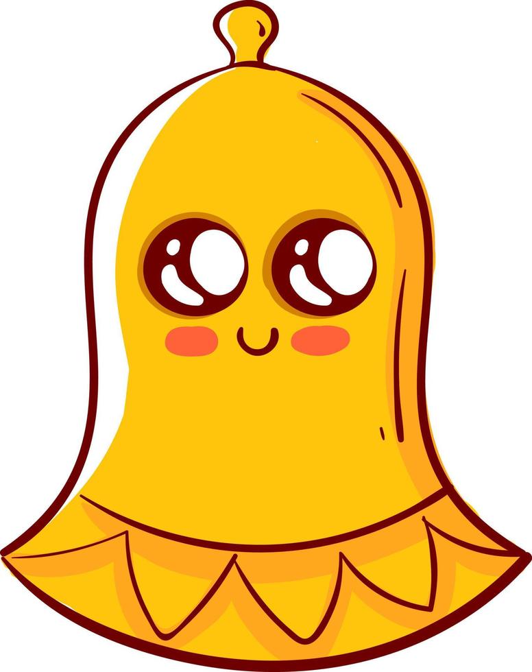 Cute bell, illustration, vector on white background.