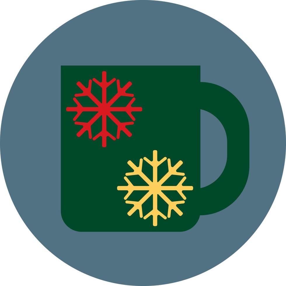 Christmas mug, illustration, vector on a white background.