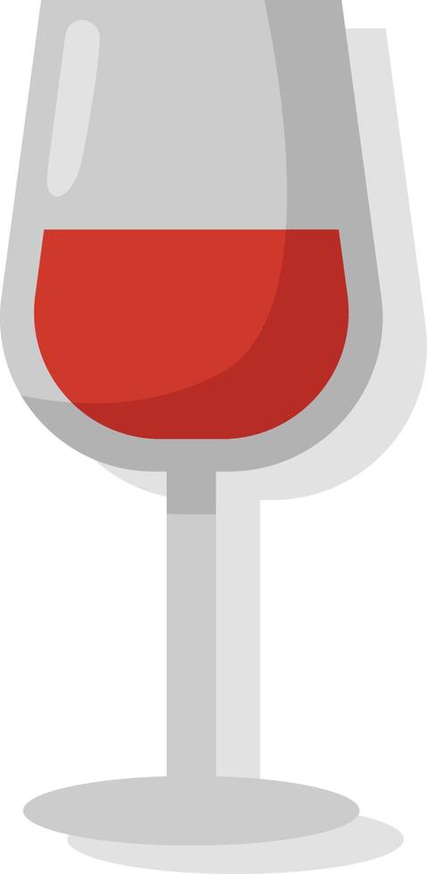 Wine glass, illustration, vector on a white background