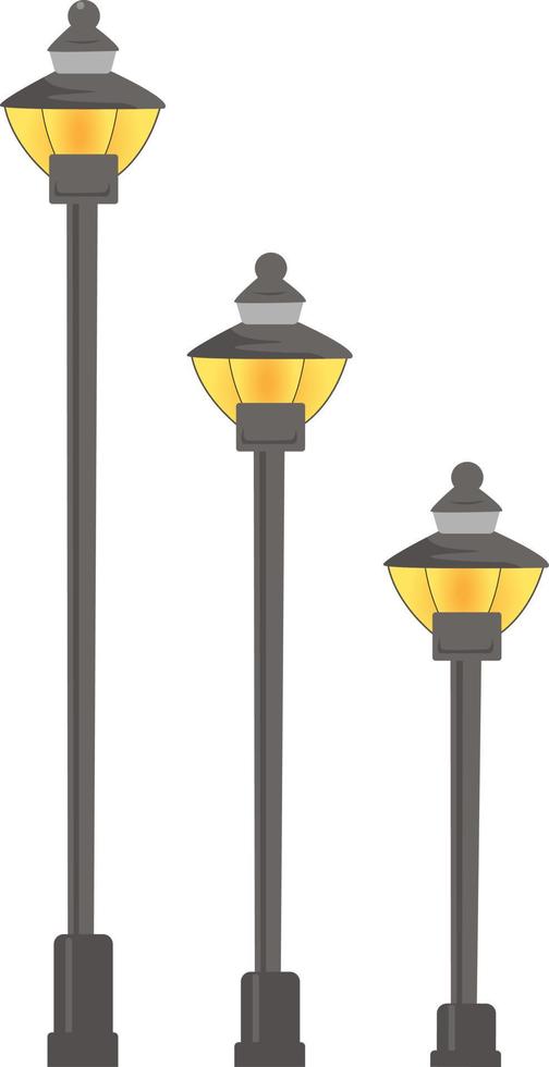 Light pole ,illustration, vector on white background.