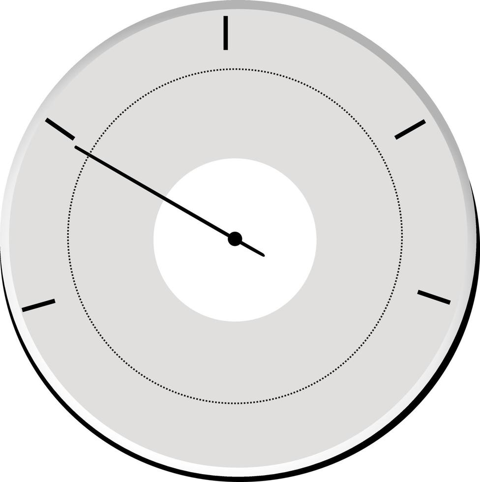Grey barometer, illustration, vector on white background