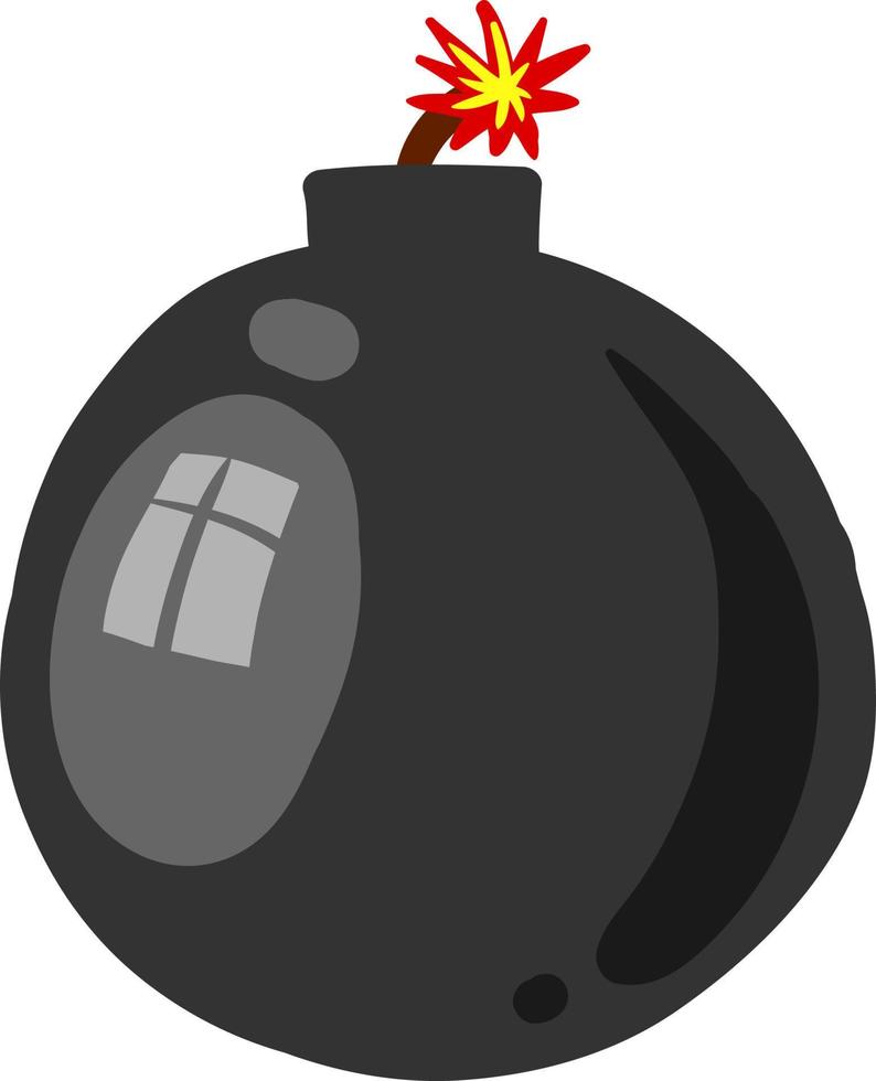 Flat bomb , illustration, vector on white background