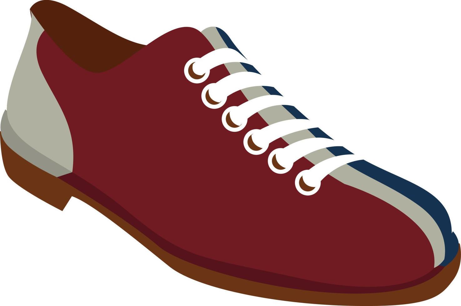 Bowling shoes, illustration, vector on white background