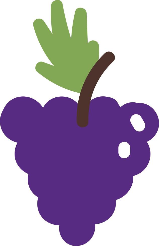 Purple grape, illustration, vector on a white background.