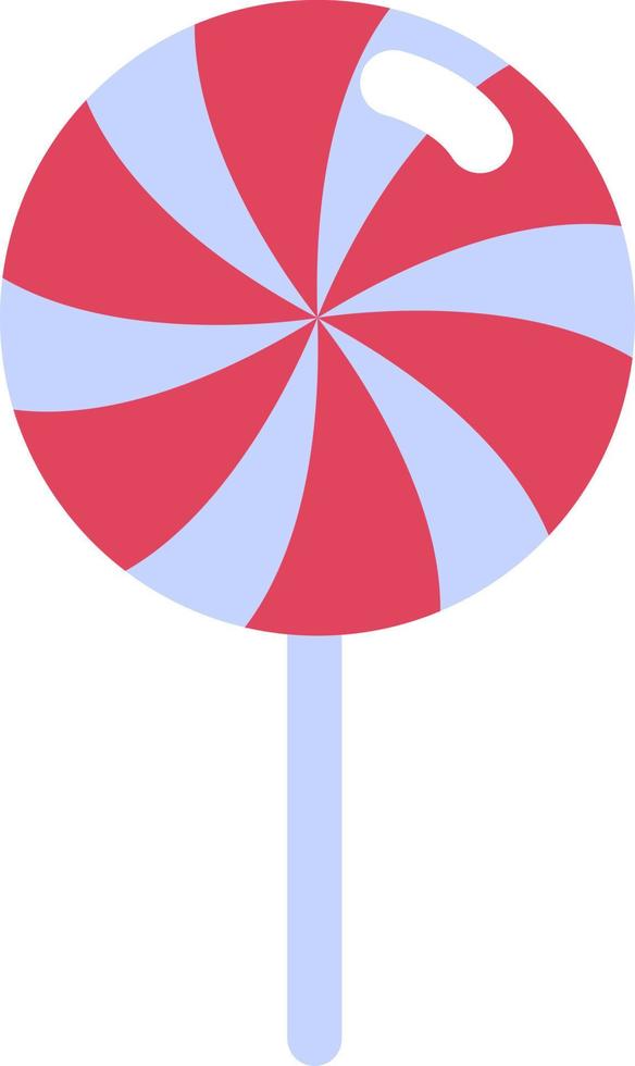 loliipop rojo y blanco, ilustración, vector, sobre un fondo blanco. vector