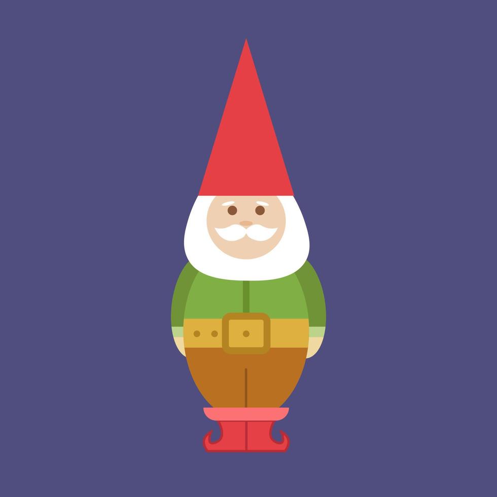 Garden elf, illustration, vector on white background.