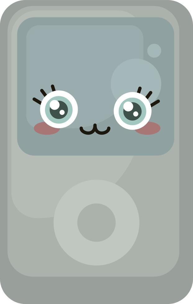 Cute mp3 , illustration, vector on white background