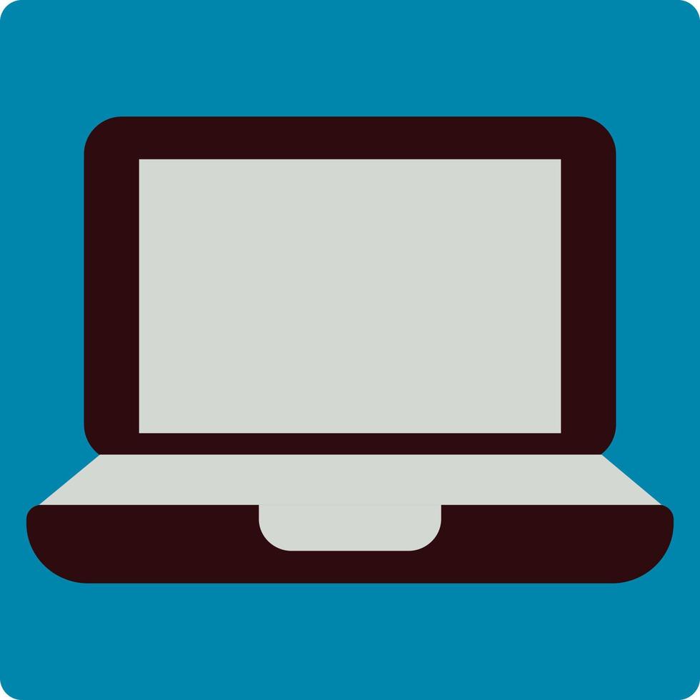 Small notebook pc, illustration, vector, on a white background. vector