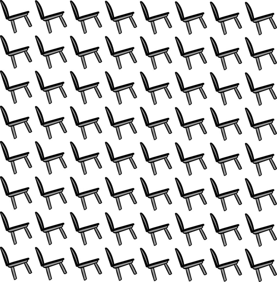 Chairs wallpaper, illustration, vector on white background.