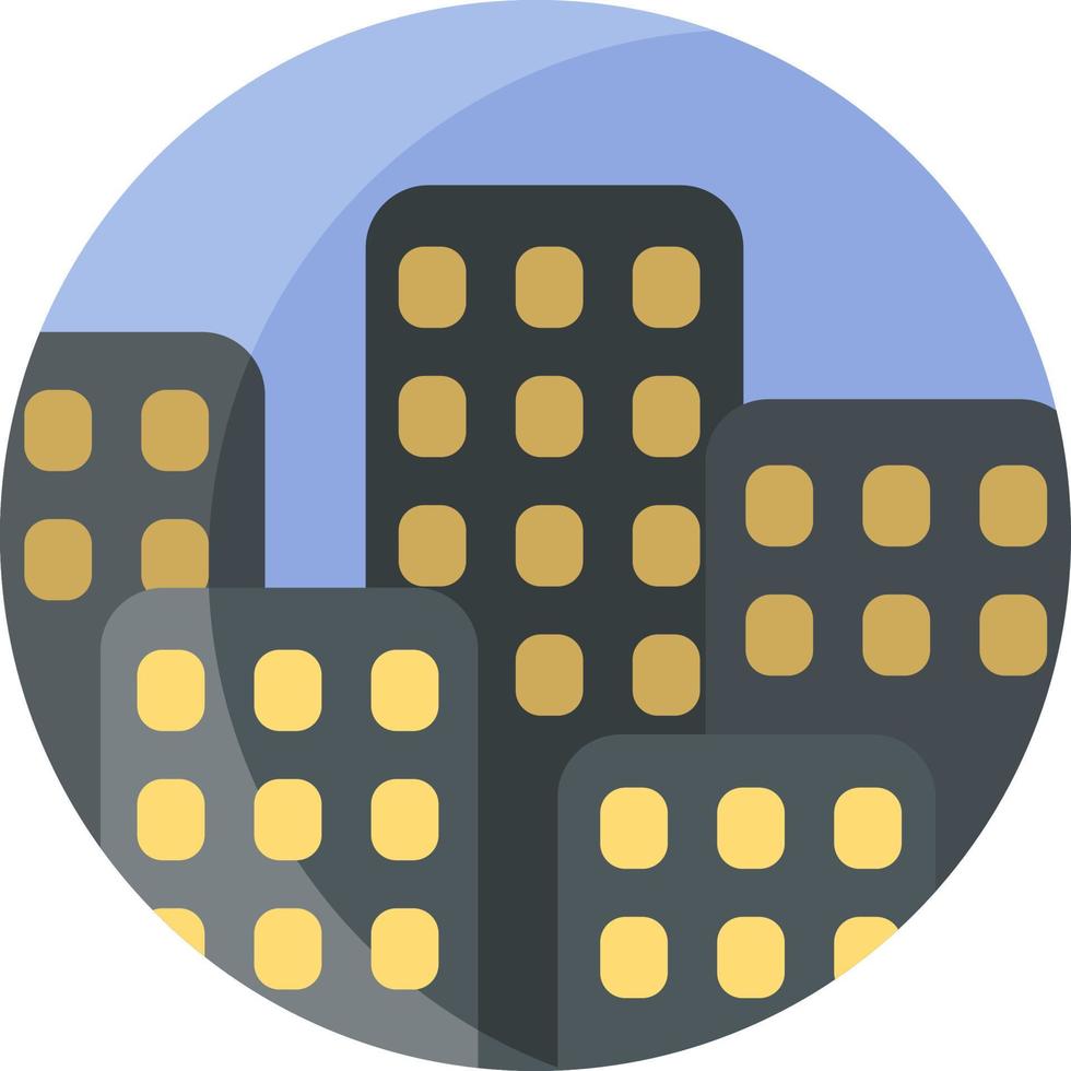 City landscape, icon illustration, vector on white background