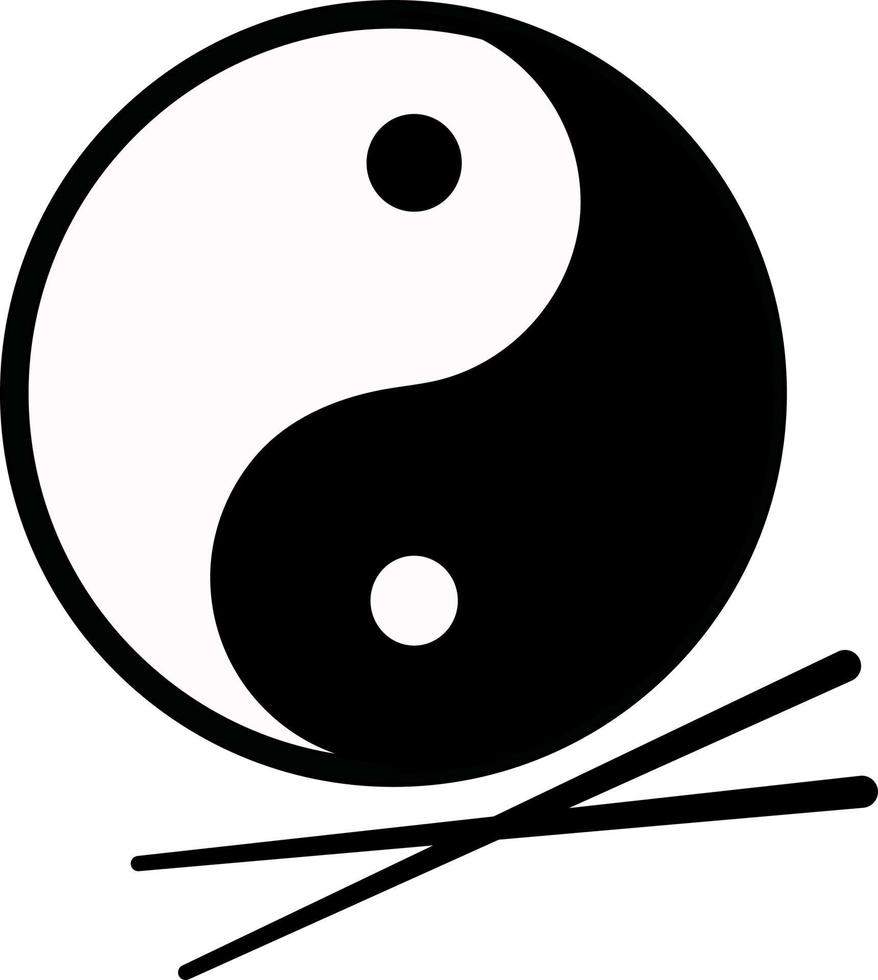 China yin yang, ilustración, vector, sobre un fondo blanco. vector
