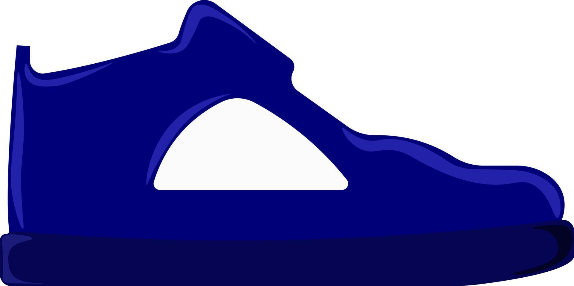 Blue shoe, illustration, vector on white background.