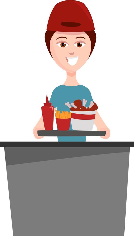 comida para llevar, ilustración, vector sobre fondo blanco