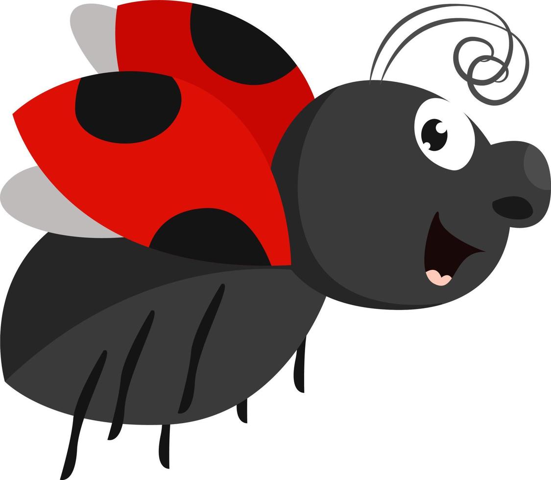 Flying ladybug ,illustration,vector on white background vector