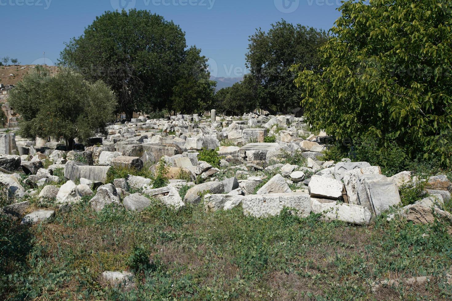 Ruins in Aphrodisias Ancient City in Aydin, Turkiye photo