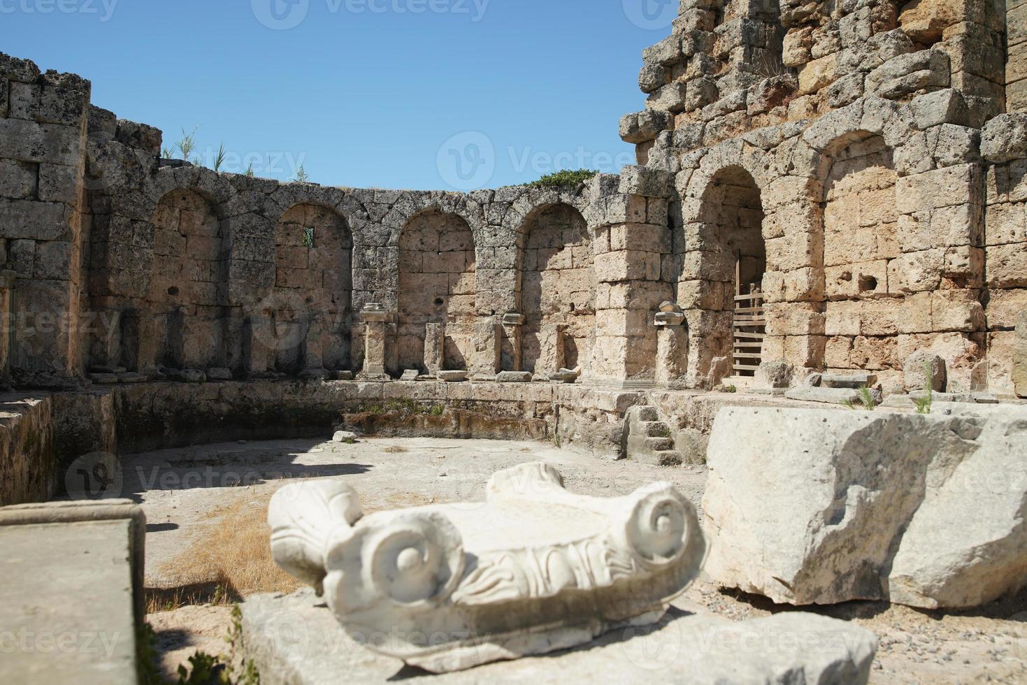 Bath in Perge Ancient City in Antalya, Turkiye photo