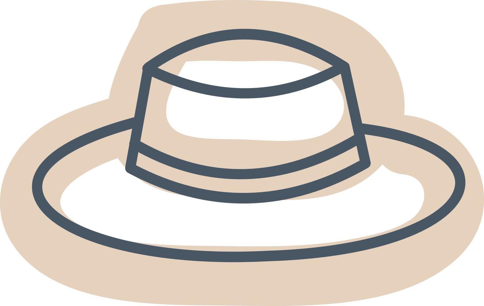 Gentlemens hat, illustration, vector on a white background.