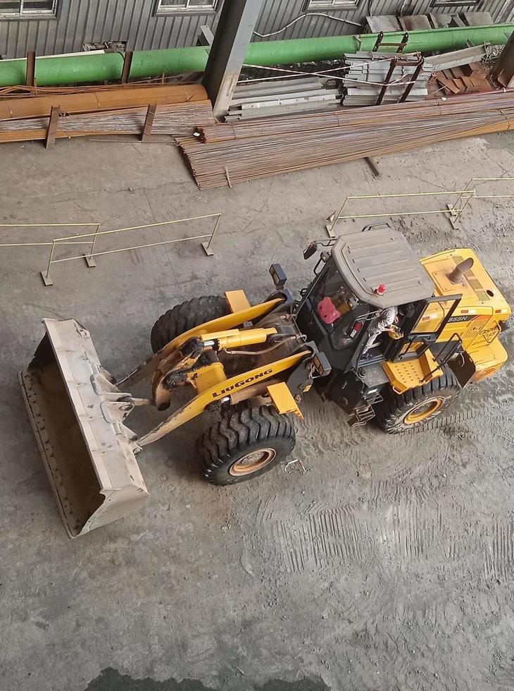 Morowali,Indonesia, November 1, 2022-bulldozer is parked at the mining factory site photo