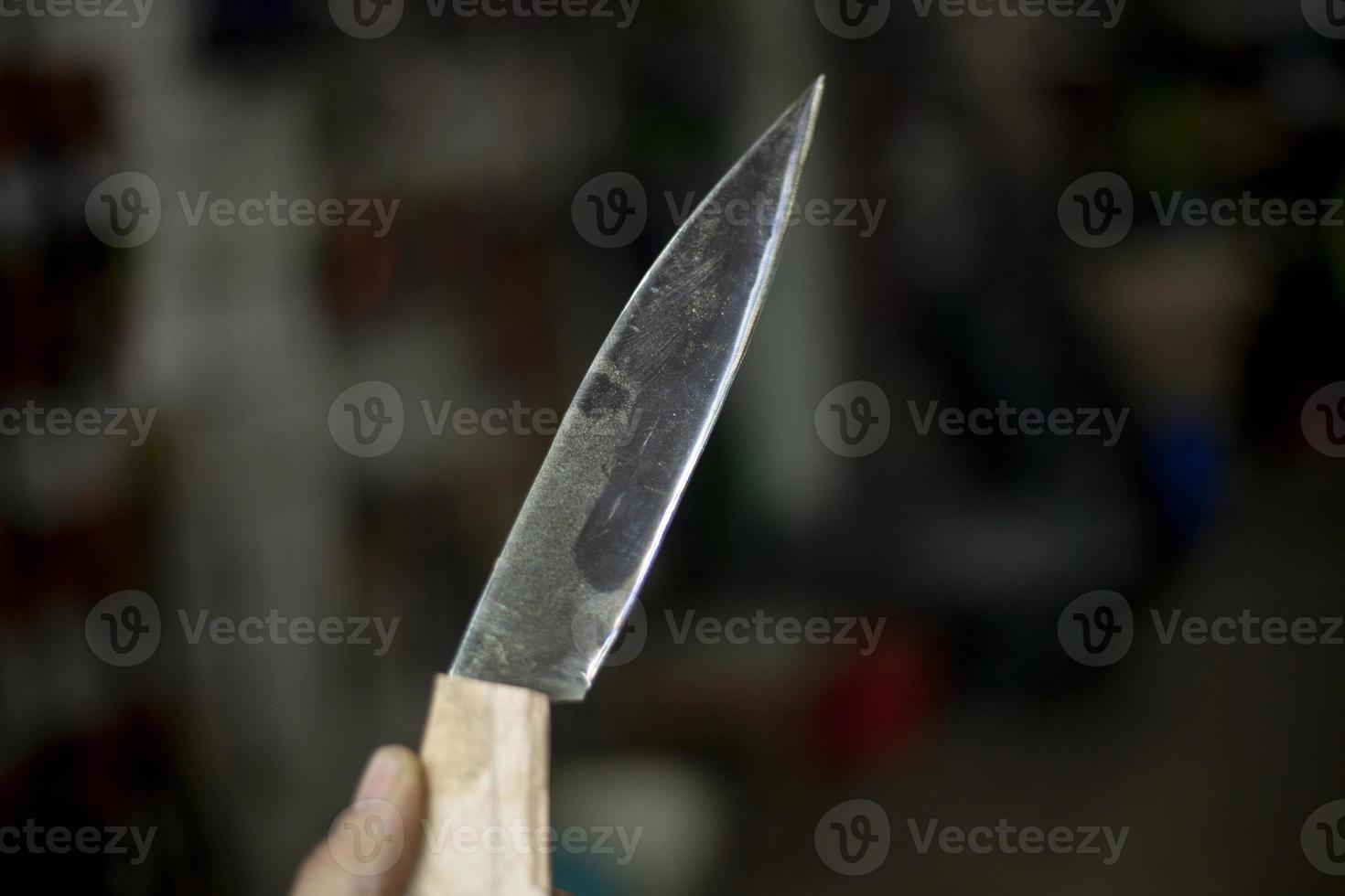 Knife blade. Homemade knife. Steel sheet. photo