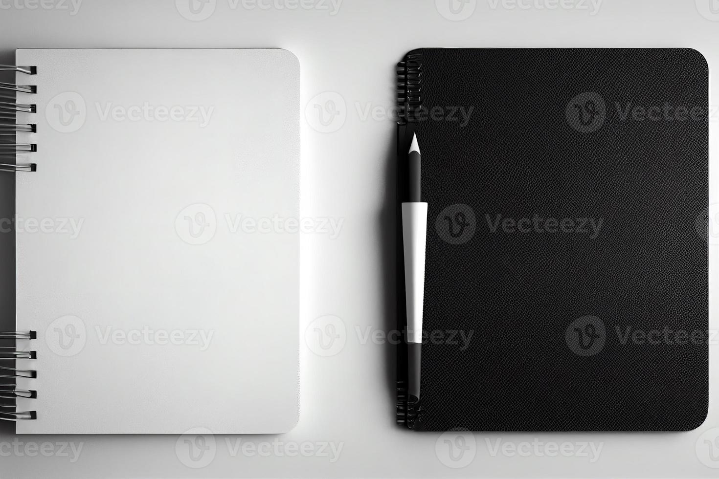 Top view photo of open copybook.