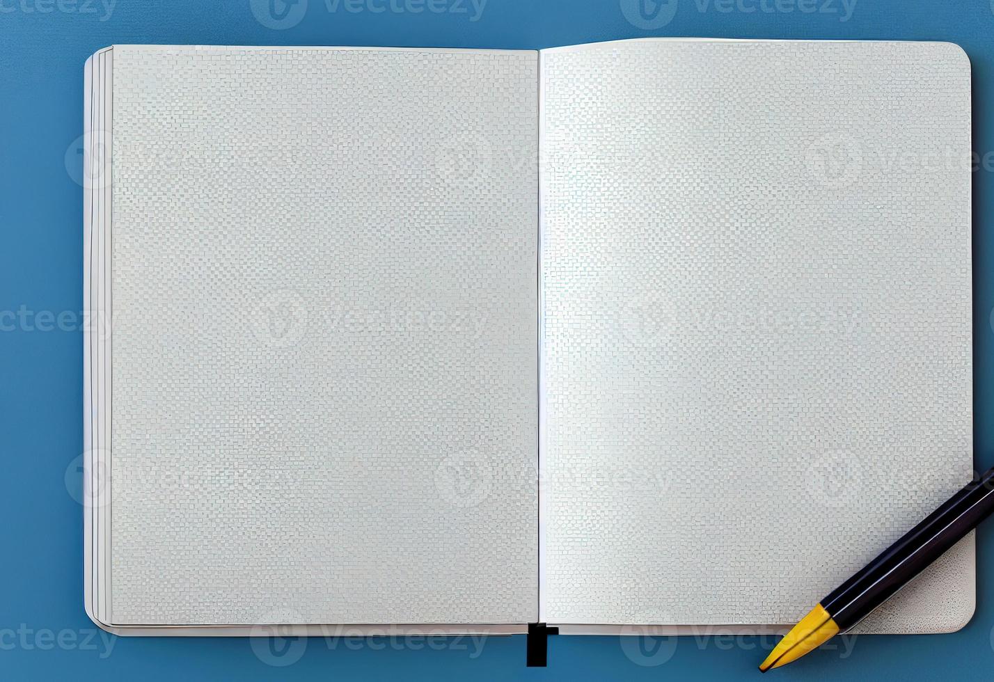 Top view photo of open copybook.