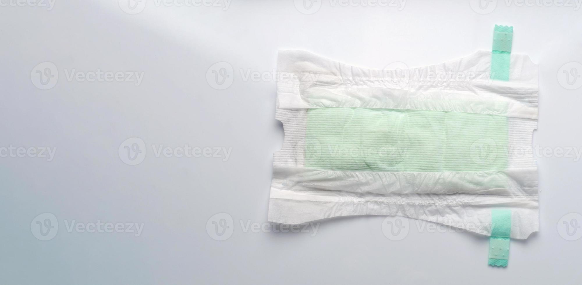 Diaper open type for baby isolated white background and copy space. photo