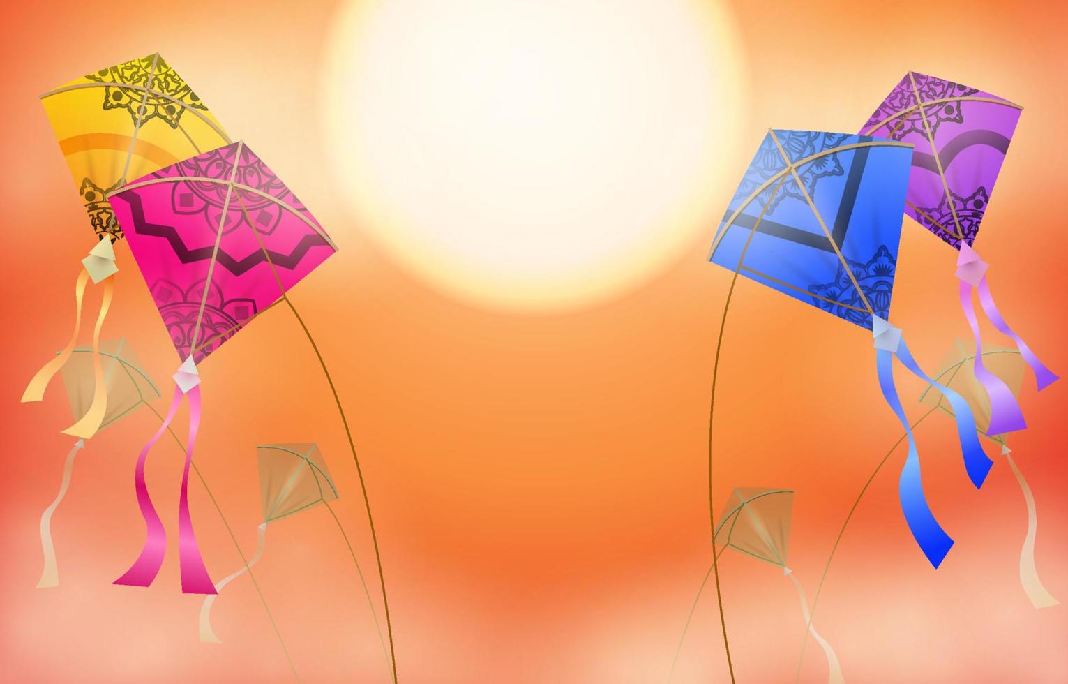 Makar Sankranti Background vector