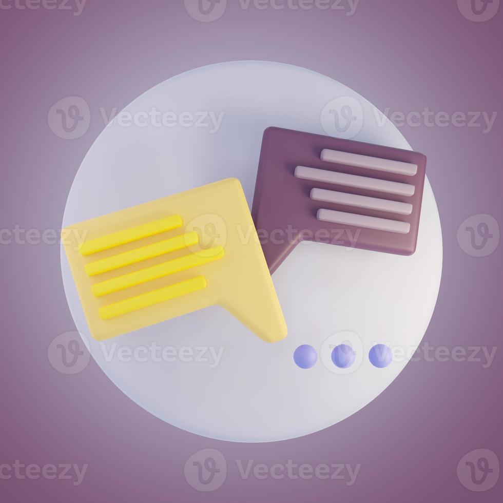 Dialog box icon 3D illustration photo