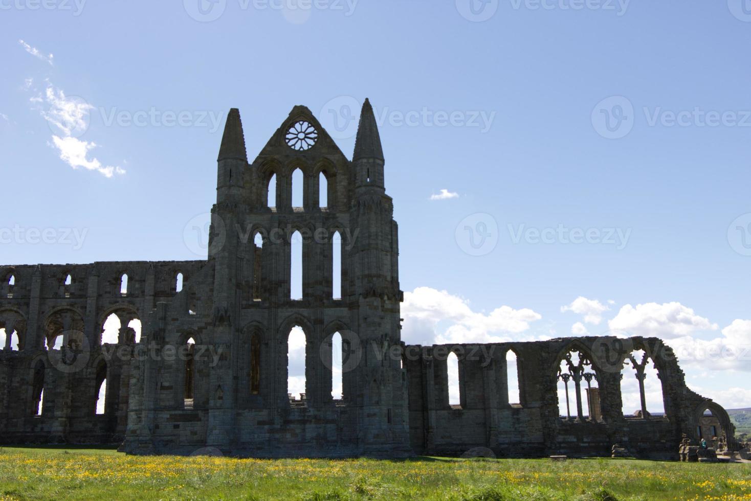 Whitby abbey ruins in north Yorkshire UK photo
