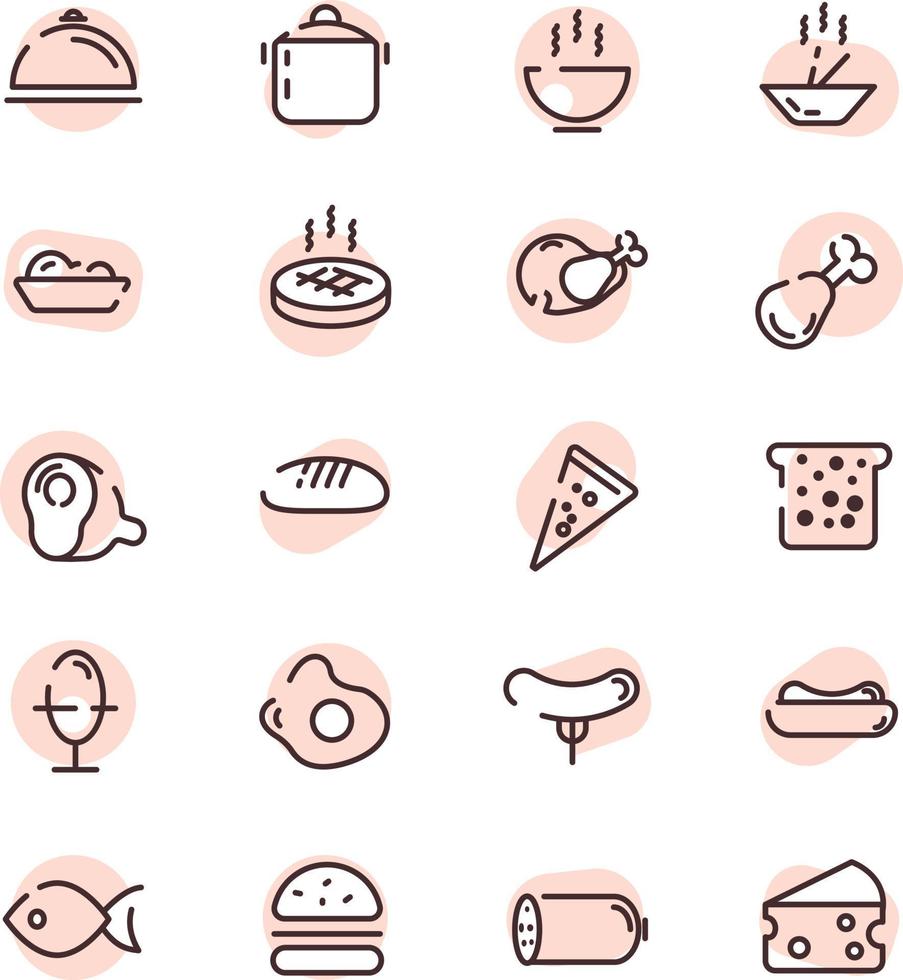 Restaurant food, illustration, vector, on a white background. vector