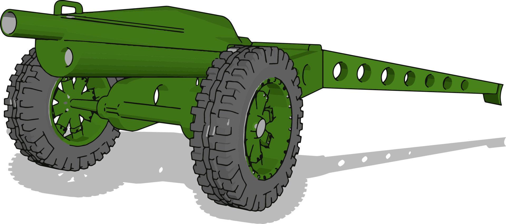 3D army cannon part vector