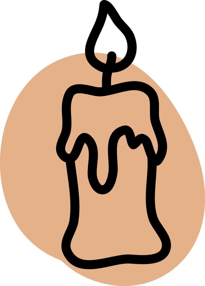 Halloween candle, illustration, vector, on a white background. vector
