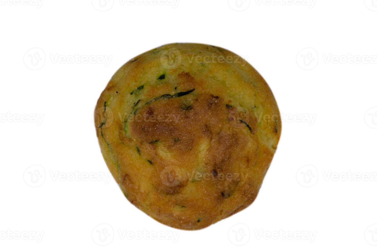 vegi muffin on white background photo