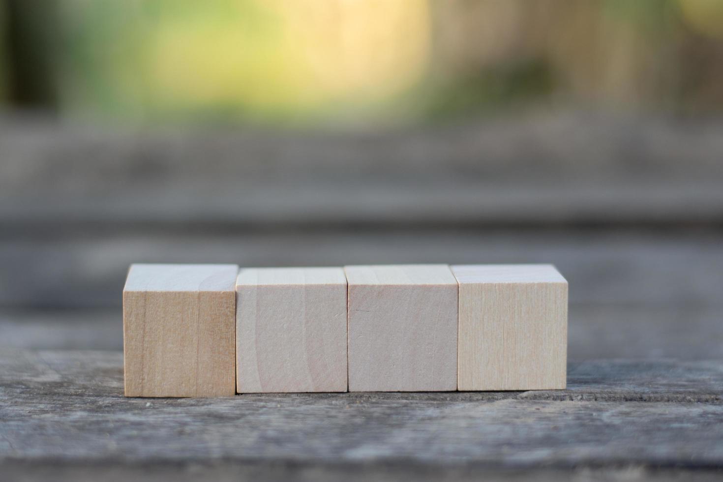 Eight blank wooden block cubes on a white background for your text. free space for business concept template and banner. photo