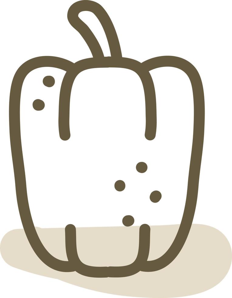 Bell peper, illustration, vector on a white background.