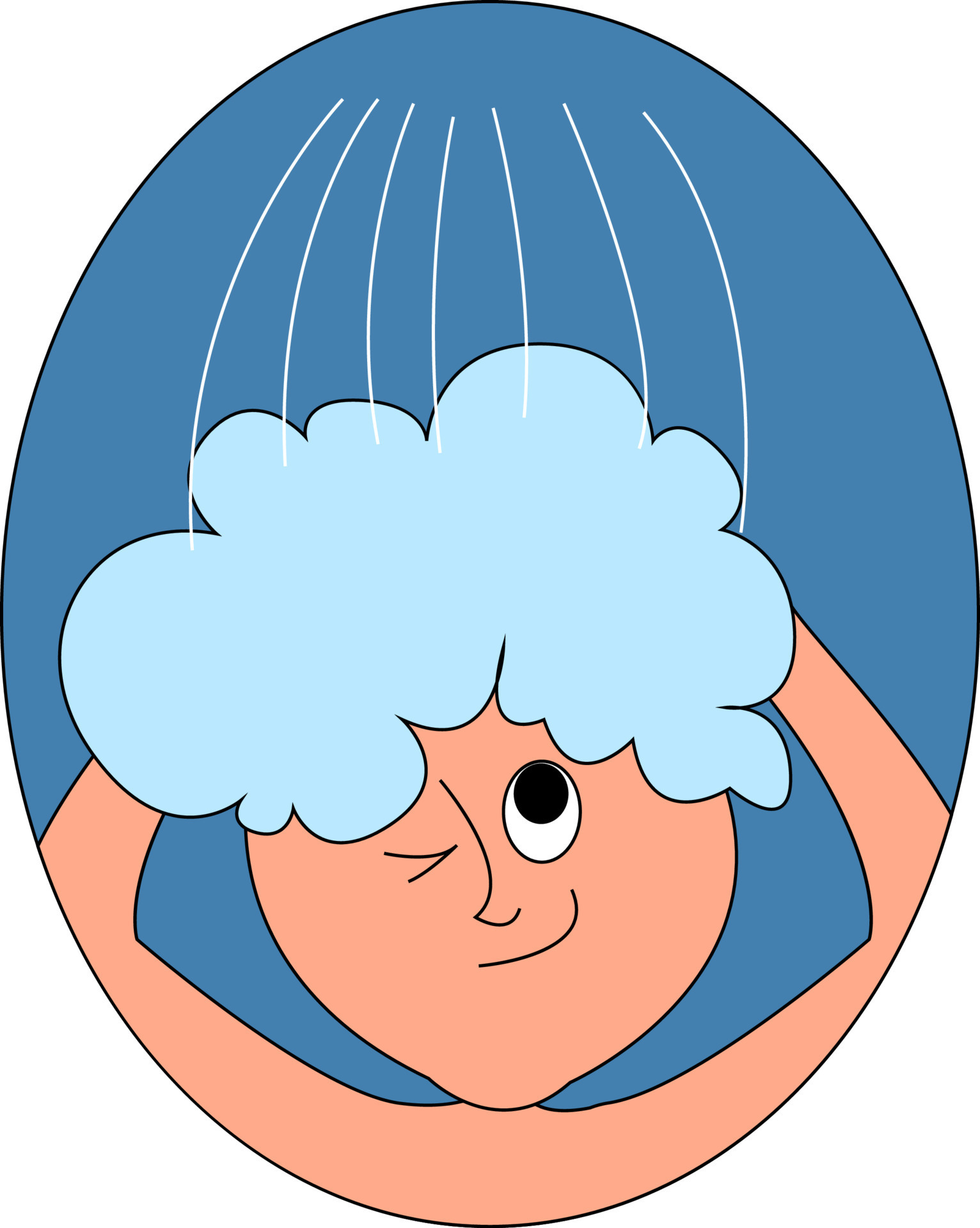 Boy is showering, illustration, vector on white background. 13851378