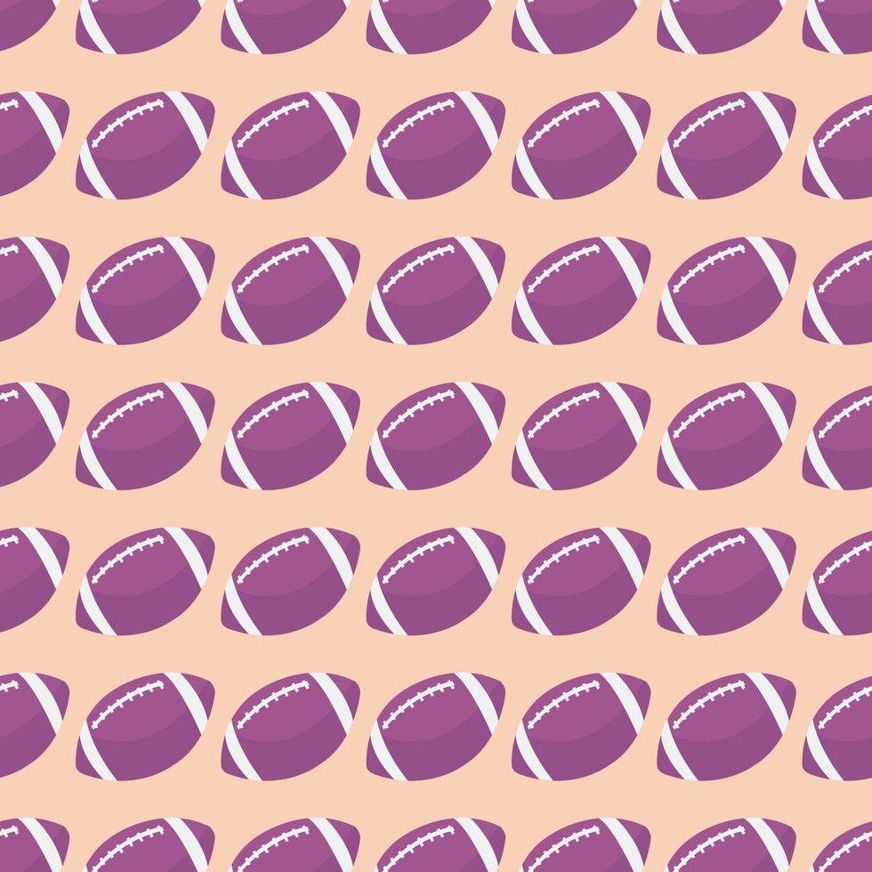 Rugby balls pattern, illustration, vector on white background